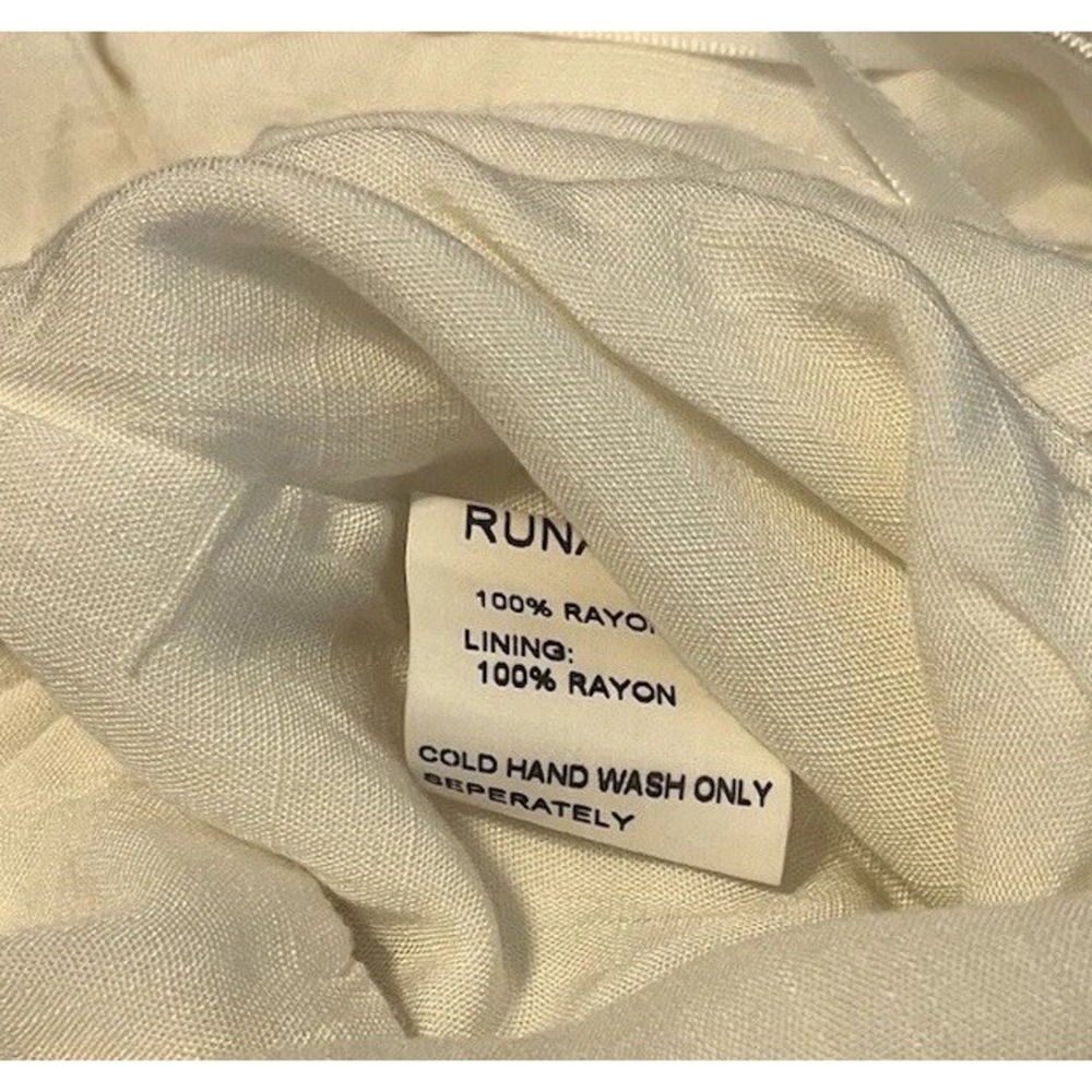 Runaway The Label Etta Jumpsuit XS US 2 White Wide Leg Strapless Ring Detail - Picture 9 of 9